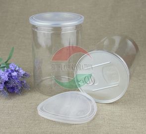 Recyclable Round Tea Sugar 500ml Clear Pet Jars