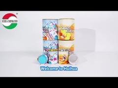 বায়ুরোধী ধাতু সরানো ঢাকনা সঙ্গে আইসক্রিম কাগজ টিউব