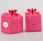 Cake Gift Food Packaging Boxes Recycled Food Cupcake Folding Box With Handle