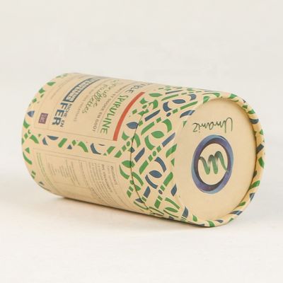 Food Grade Custom Paper Tube With Metal Lids Paper Tube With Tinplat Paper Tube With Ribbon