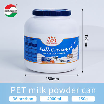 Customizable Food Grade PET Plastic Jar with Screw Top for Powdered Milk and Snacks