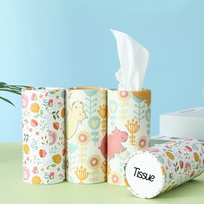 3ply Car Cylinder Tissue Paper Box Food Grade Bamboo