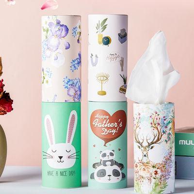 Custom Sustainable Empty Cylindrical Paper Tube for Paper Tissue Packaging Food Industry Use