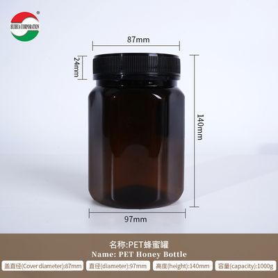 Custom Clear PET Bottle with Screw Lid for Food Grade Packaging