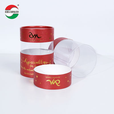 Custom Transparent Paper Tube Packaging with PVC Window for Cosmetics