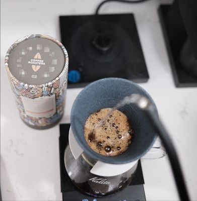 Natural Coffee Bean Drink Powder Container Paper Tube Tea Box Round Paper Tea Package Tube