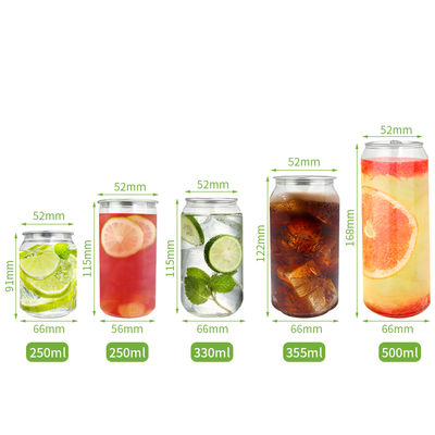 Food Grade 150ml 180ml 200ml 250ml 330ml Plastic Can PET Jar PET Bottle for Soda Drink Carbonated Beverage Juice