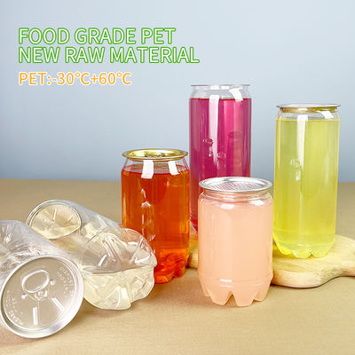 Food Grade 150ml 180ml 200ml 250ml 330ml Plastic Can PET Jar PET Bottle for Soda Drink Carbonated Beverage Juice
