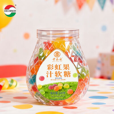 Clear Recycled Brand New Empty Jar for Customized Logo Jelly Candy Gummy Cookie Transparent PET Plastic Bottle