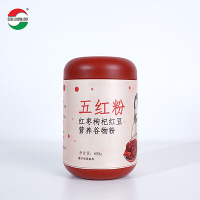 1200ML Red Black Custom Color Food Grade Jar HDPE Plastic Food Candy Milk Powder Bottle With Wide Mouth