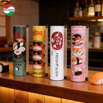 OEM 52mm 220mm Sushi Push-Up Tube and PP Sauce Tube Set for Soy Sauce Syrup Take away Condiments Food Packaging Length