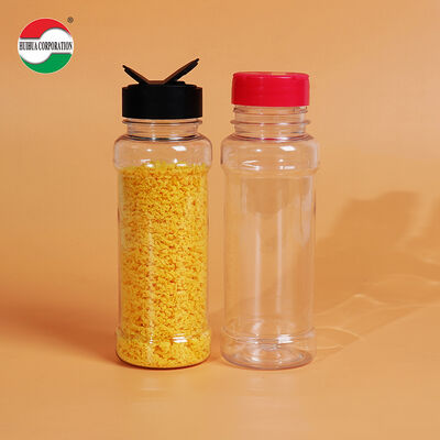 Salt Pepper Chili Cookie Seasoning Cylinder Container Screw Cap PET Plastic Spice Jar with Screen Printing for Cookware