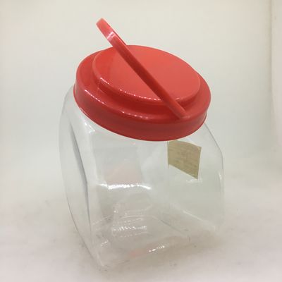 Guangzhou Factory 100ml 200ml 300ml 400ml 500ml 600ml 700ml 800ml 900ml 1000ml Empty Food Grade Clear Cooking Candy Cans PET Plastic Jars With Lids