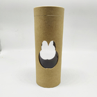 Custom Printed Biodegradable Round Kraft Paper Tube With Window