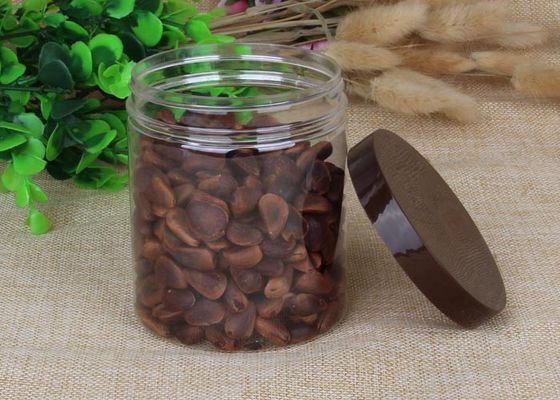 550ml / 580ml শুকনো খাদ্য ধারক পরিষ্কার পিট জার্স পিইটি পারেন পিপি ক্যাপ তাপ সুরক্ষা
