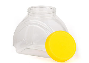 Irregular Shape Canned Food Clear Pet Jars Plastic Jar With Handle