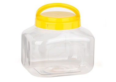 Irregular Shape Canned Food Clear Pet Jars Plastic Jar With Handle