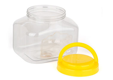 Irregular Shape Canned Food Clear Pet Jars Plastic Jar With Handle