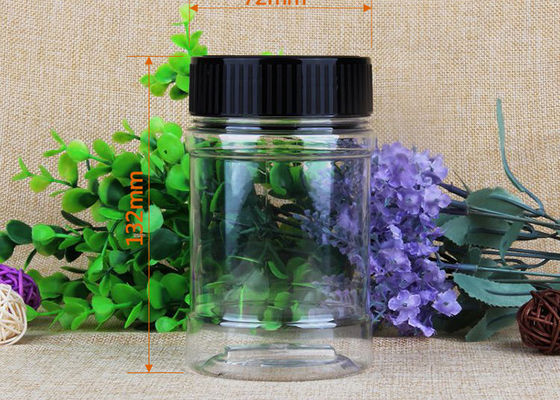 আর্দ্রতা প্রুফ পরিষ্কার পোষা Jars খাদ্য গ্রেড পিএটি স্বচ্ছ পরিষ্কার প্লাস্টিক সিলিন্ডার