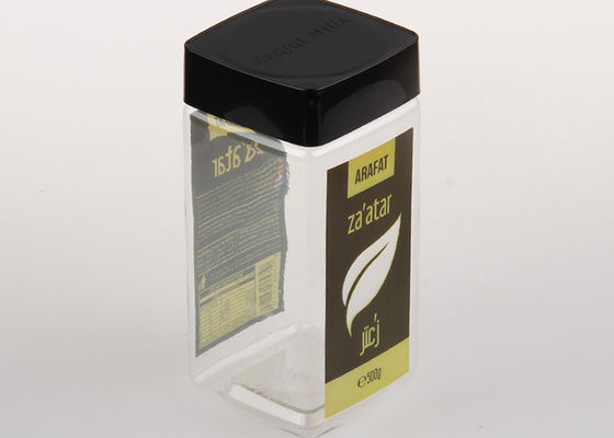 পিপি ক্যাপ পরিষ্কার পোষা Jars 880 মিমি স্বচ্ছ চা / কফি সংগ্রহস্থল পাত্রে
