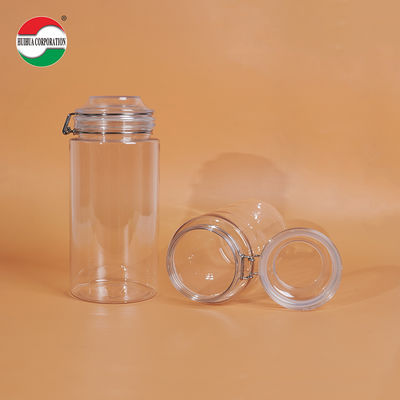 1660ML স্বচ্ছ PET বোতল প্লাস্টিকের জার, খাদ্য জন্য পরিষ্কার প্লাস্টিকের সিলিন্ডার সিল করা জার, টেকসই এবং পরিবেশ-বান্ধব প্যাকেজিংয়ের জন্য
