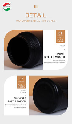 1600ML HDPE Bottle Clear Plastic Cylinder With Screw Lid Body Printing Custom Labels HMD1600-105