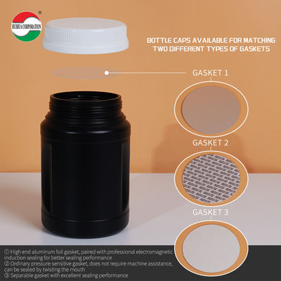 1600ML HDPE Bottle Clear Plastic Cylinder With Screw Lid Body Printing Custom Labels HMD1600-105