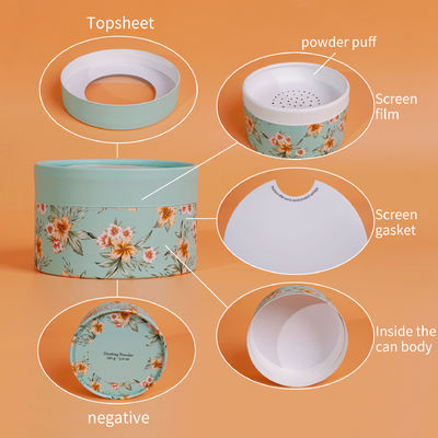 Eco-Friendly Custom Cosmetic Cardboard Cylinder Kraft Round Paper Tube Packaging For Powder