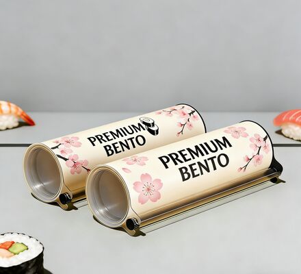 Custom Push Pop Sushi Paper Tube Packaging Sushi Push Pop Container Cylinder Push Up Paper Tube Packaging