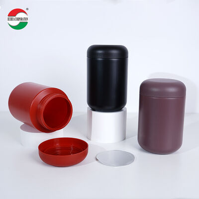 Factory Price Cosmetic Food Packaging Black HDPE Protein Powder Container Jar With Screw Cap