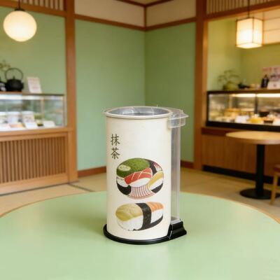 Custom Printed Food Grade Sushi Push Pop up Tube Creative Sushi Pop up Packaging Sushi Box Takeaway