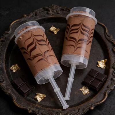 Food Grade Custom logo PP Plastic Sushi Push up pop Tube Shooter Cylinder Container Cup for Cake with Lid