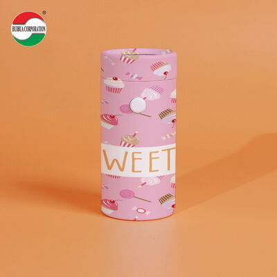Child lock Custom Printed Eco-Friendly Bio-Degradable Kraft Paper Canisters Cardboard Containers Lids Custom Logo