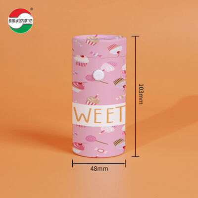 Child lock Custom Printed Eco-Friendly Bio-Degradable Kraft Paper Canisters Cardboard Containers Lids Custom Logo