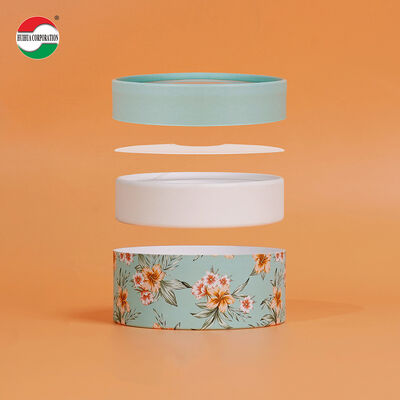 Custom Logo Printed Biodegradable Round Cosmetic Loose Powder Paper Jar Box Round Cylinder Sifter Paper Tube Canister Top Shaker