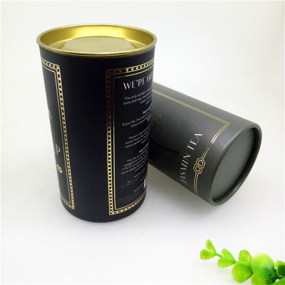 Food Grade Kraft Paper Tubes With Metal Lid For Tea Packaging Paper Tubes For Food Luxury Paper Tube Food Grade