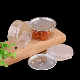 Transparent PET Plastic Storage Jam Packaging Jar With Aluminum Lid
