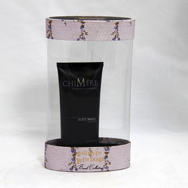 Customised CMYK Color Paper Tube packaging matt lamination Paper Cosmetic Container With PVC Window