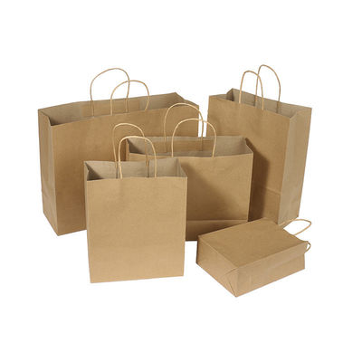 Customized Size Printing Logo Kraft Paper Packaging Bag Biodegradable Recycled
